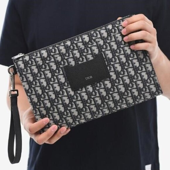 CHRISTIAN DIOR 2019 Oblique Pouch Clutch - Picture 4 of 15
